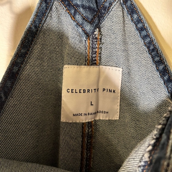 Distressed denim overalls - Picture 7 of 7